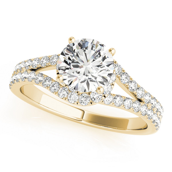 0.2 Ct Natural Round Cut Joi Halo Diamond Rings in Silver 925