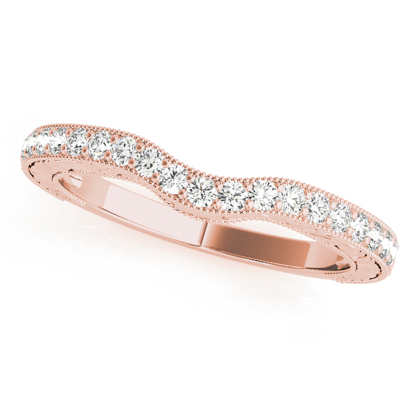 Xoese Natural Diamond Rose Gold Pave Setting Women's Wedding Ring