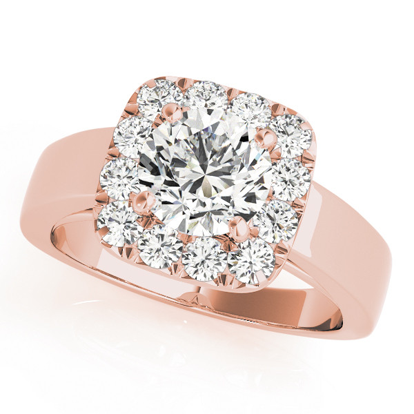 0.2 Ct Natural Round Cut Lennie Halo Diamond Rings in Silver 925