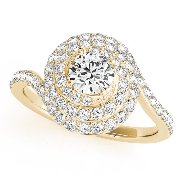 0.2 Ct Natural Round Cut Kamdyn Halo Diamond Rings in Silver 925