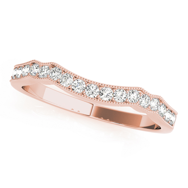 Xanthe Natural Diamond Rose Gold Pave Setting Women's Wedding Ring