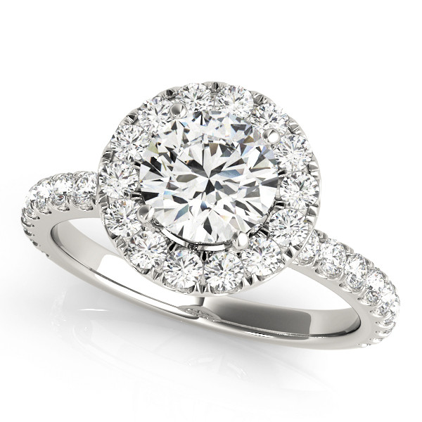 0.2 Ct Natural Diamond Round Cut Khaleesi Halo Engagement Rings in Silver 925