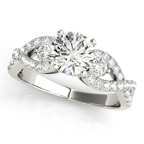SunshineDiamonds Side Stone Engagement Rings in Platinum(950) and 2.00 Carat Natural Diamond