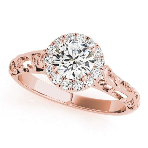 0.2 Ct Natural Round Cut Lincoln Halo Diamond Rings in Silver 925