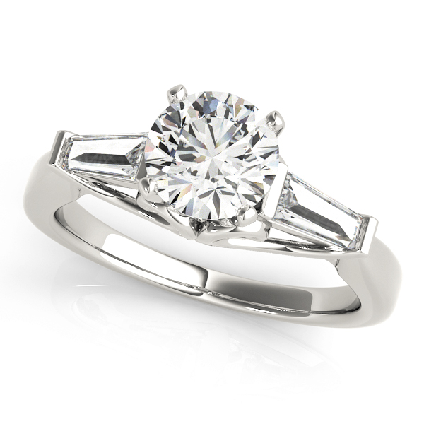 Yasmine Lab Grown Diamond 4 Prong Set Trilogy Engagement Ring