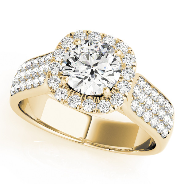 0.2 Ct Natural Round Cut Kaileen  Halo Diamond Rings in Silver 925