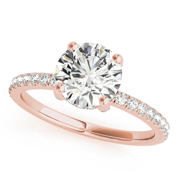 0.2 Ct Natural Round Cut Liv Halo Diamond Rings in Silver 925