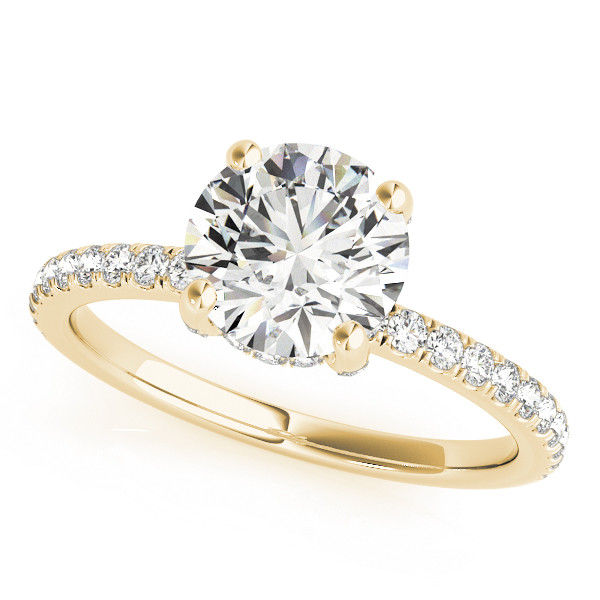 0.2 Ct Natural Round Cut Liv Halo Diamond Rings in Silver 925