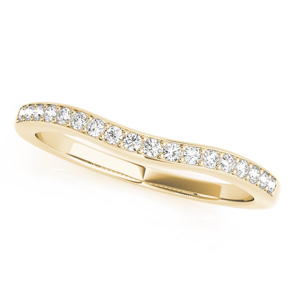 Xerxes Lab Grown Diamond Yellow Gold Pave Setting Women's Wedding Ring
