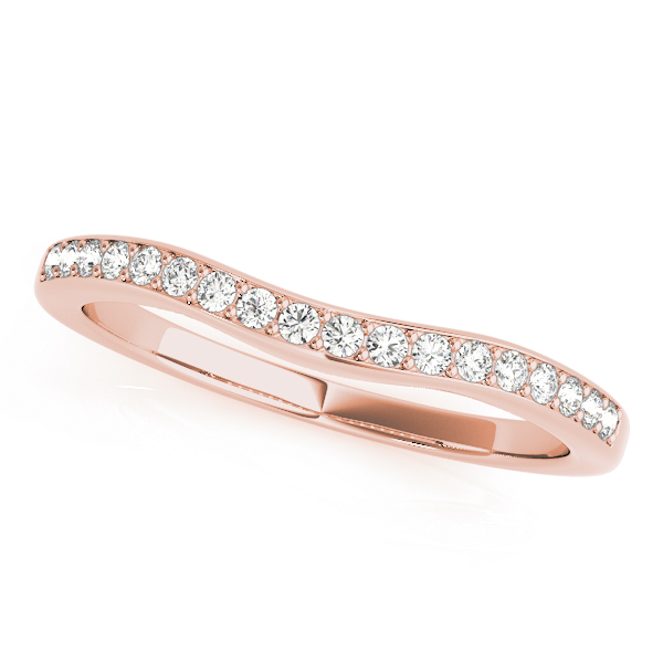 Xavian Lab Grown Diamond Rose Gold Pave Setting Women's Wedding Ring