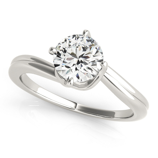 0.1 Ct Lab-Created Round Cut Makenzie  Classic Solitaire Engagement Diamond Rings in Silver 925