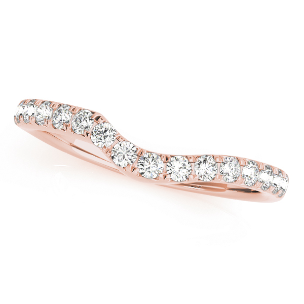 Xade Natural Diamond Rose Gold Pave Setting Women's Wedding Ring