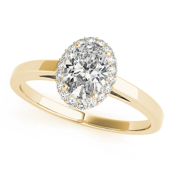 0.2 Ct Natural Oval Cut Kairi Halo Diamond Rings in Silver 925
