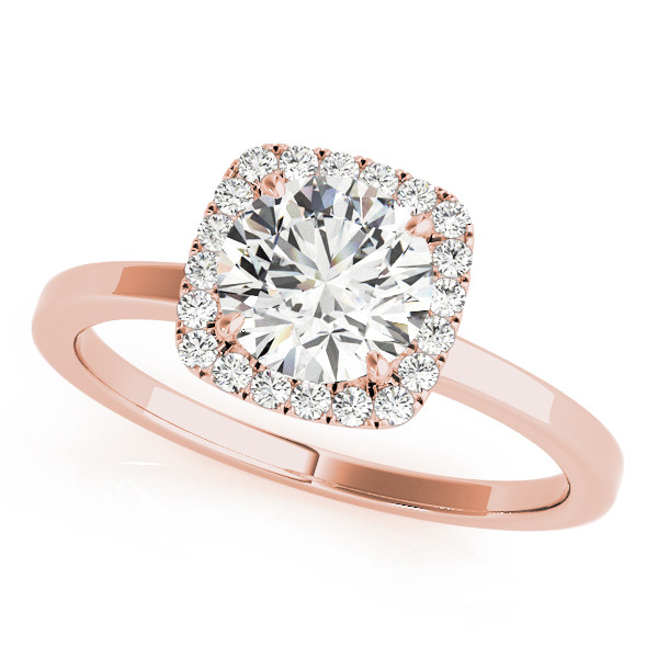 0.2 Ct Natural Round Cut Josephina Halo Diamond Rings in Silver 925