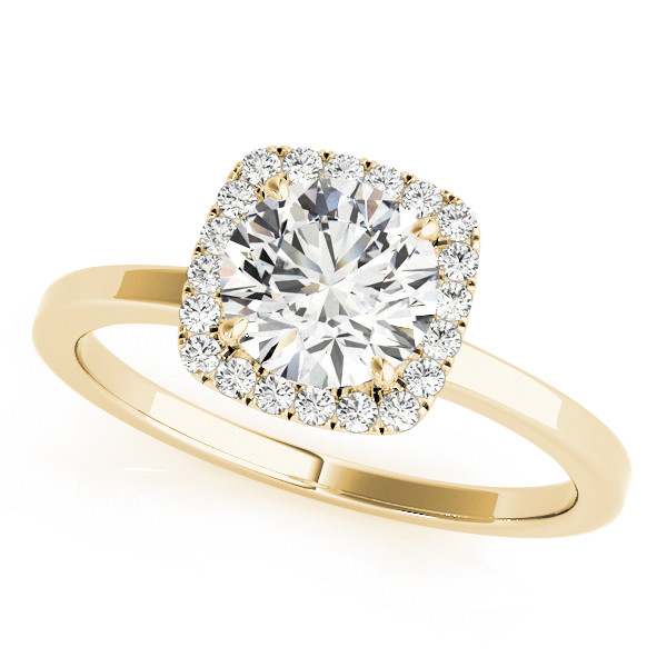 0.2 Ct Natural Round Cut Josephina Halo Diamond Rings in Silver 925