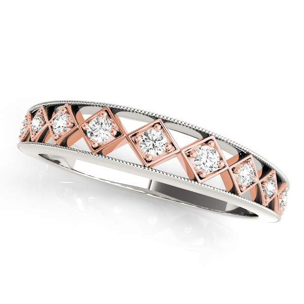 Elineda Lab Grown Rose Gold Pave set  Diamond Ring