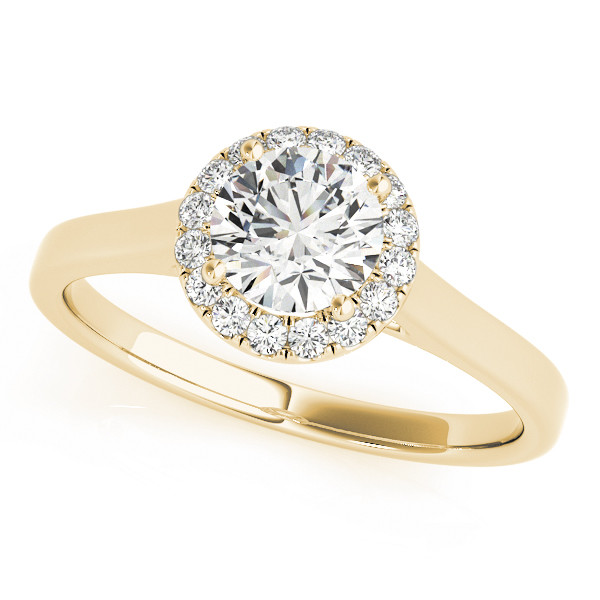 0.2 Ct Natural Round Cut Liyana Halo Diamond Rings in Silver 925
