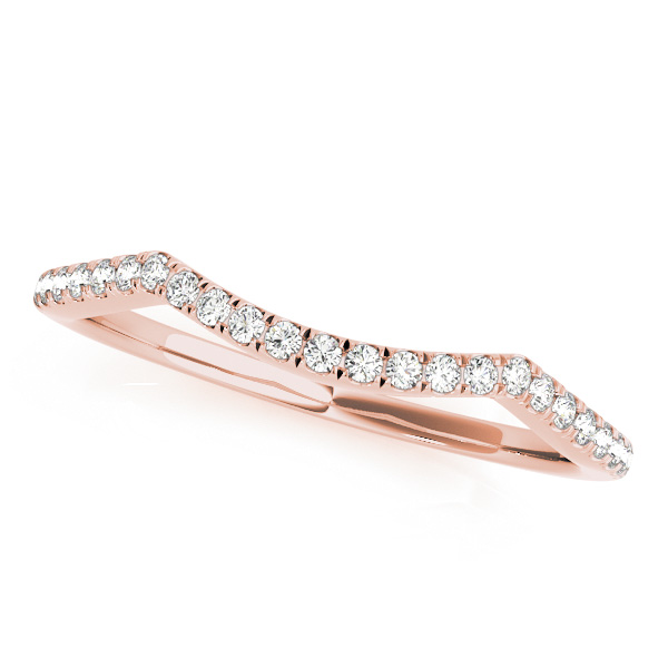 Elra Lab Grown Diamond Rose Gold Pave set  Shaped Women's Wedding Ring
