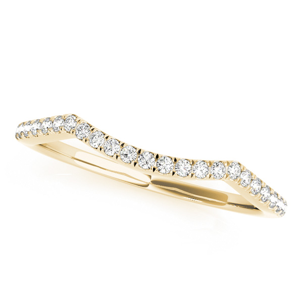 Elra Lab Grown Diamond Yellow Gold Pave set  Shaped Women's Wedding Ring