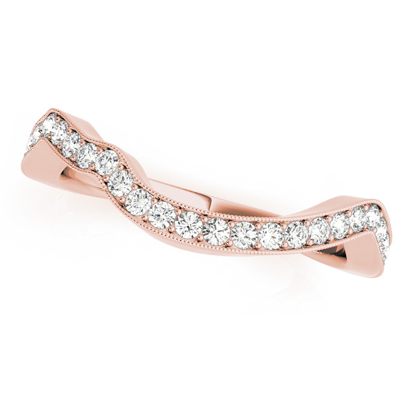 Xyon Lab Grown Diamond Rose Gold Pave Setting Women's Wedding Ring