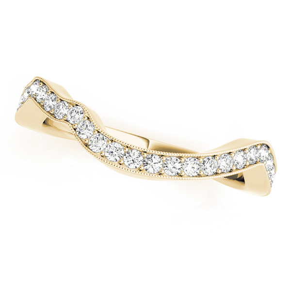 Xyon Lab Grown Diamond Yellow Gold Pave Setting Women's Wedding Ring
