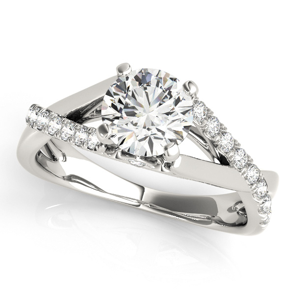 0.2 Ct Lab-Created Diamond Round Cut Judiana  Side Stone Engagement Rings in Silver 925