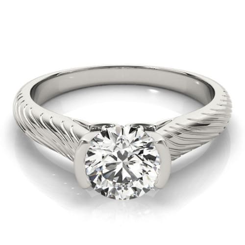 0.2 Ct Lab-Created Diamond Round Cut Marlee  Classic Solitaire Engagement Rings in Silver 925