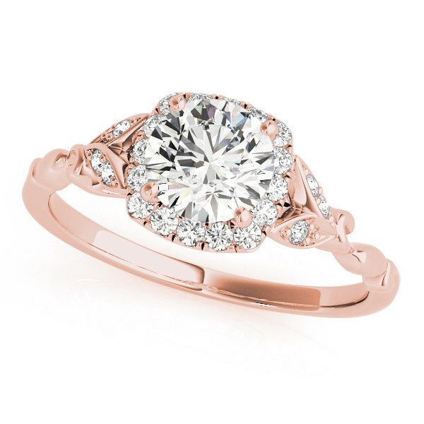 0.2 Ct Natural Round Cut Katia Halo Diamond Rings in Silver 925