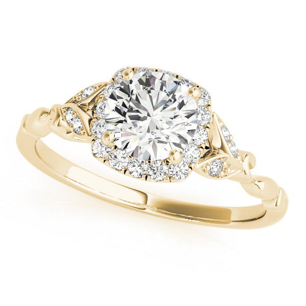 0.2 Ct Natural Round Cut Katia Halo Diamond Rings in Silver 925