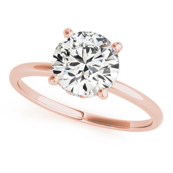 0.2 Ct Natural Round Cut Jennifer Halo Diamond Rings in Silver 925