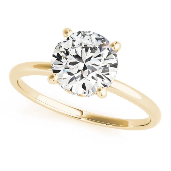 0.2 Ct Natural Round Cut Jennifer Halo Diamond Rings in Silver 925