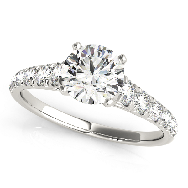 0.2 Ct Lab-Created Diamond Round Cut Alfreda  Halo Engagement Rings in Silver 925
