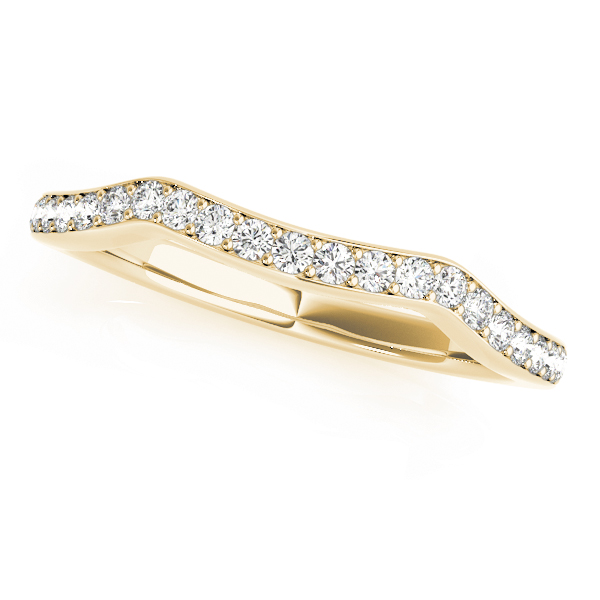 Xidani Natural Diamond Yellow Gold Pave Setting Women's Wedding Ring