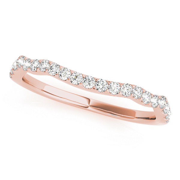 Xev Natural Diamond Rose Gold Pave Setting Women's Wedding Ring