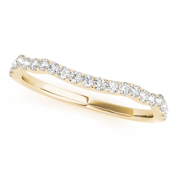 Xev Natural Diamond Yellow Gold Pave Setting Women's Wedding Ring