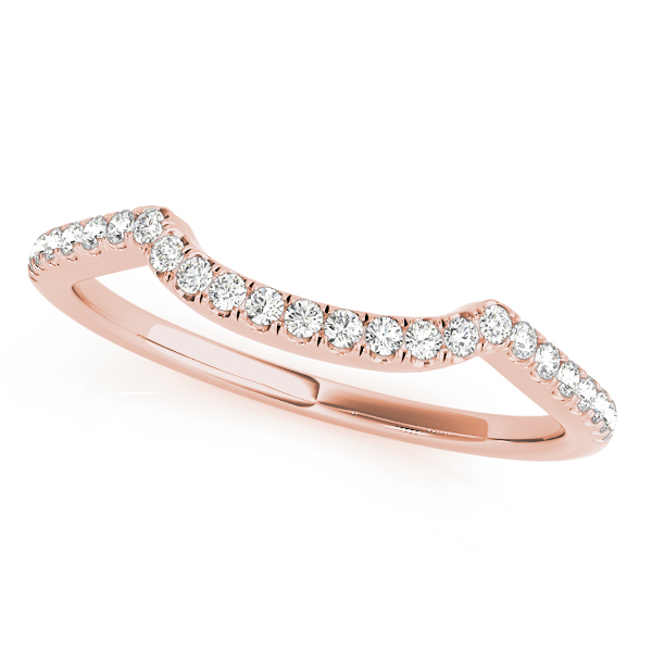 Xiara Lab Grown Diamond Rose Gold Pave Setting Women's Wedding Ring