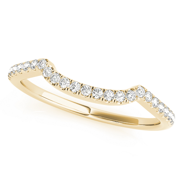 Xiara Lab Grown Diamond Yellow Gold Pave Setting Women's Wedding Ring