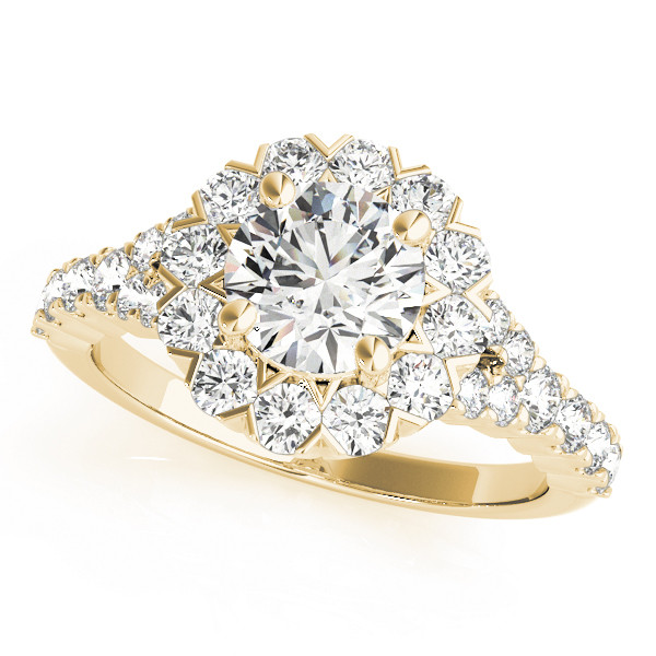 0.2 Ct Natural Round Cut Kaylen  Halo Diamond Rings in Silver 925