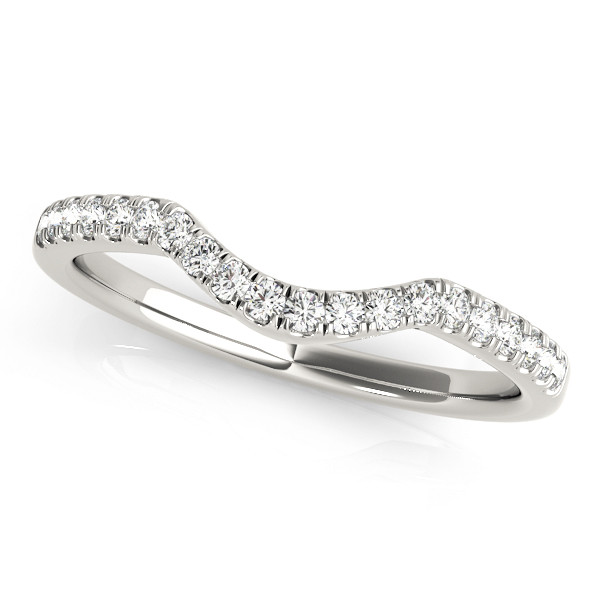 Xaden Natural Diamond White Gold Pave Setting Women's Wedding Ring