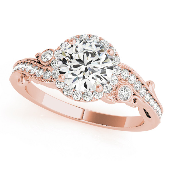 SunshineDiamonds Halo Diamond Diamond Rings in 9K Rose