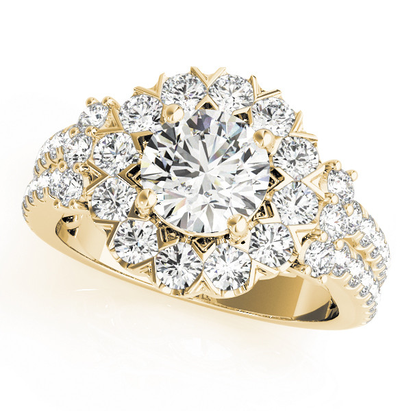 0.2 Ct Natural Round Cut Kamaria  Halo Diamond Rings in Silver 925