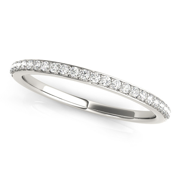 0.12 Ct Natural Round Cut Bredi Half Eternity Diamond Rings in Silver 925