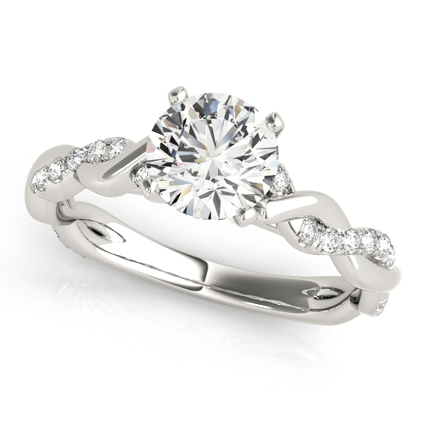 0.2 Ct Lab Grown Diamond Round Cut sriya  Side Stone Engagement Rings in Silver 925