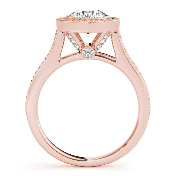 0.2 Ct Lab-Created Diamond Round Cut Stajina Halo Engagement Rings in Silver 925