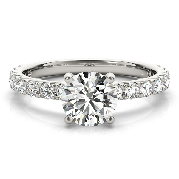 0.2 Ct Lab Grown Diamond Round Cut Berlin  Side Stone Engagement Rings in Silver 925