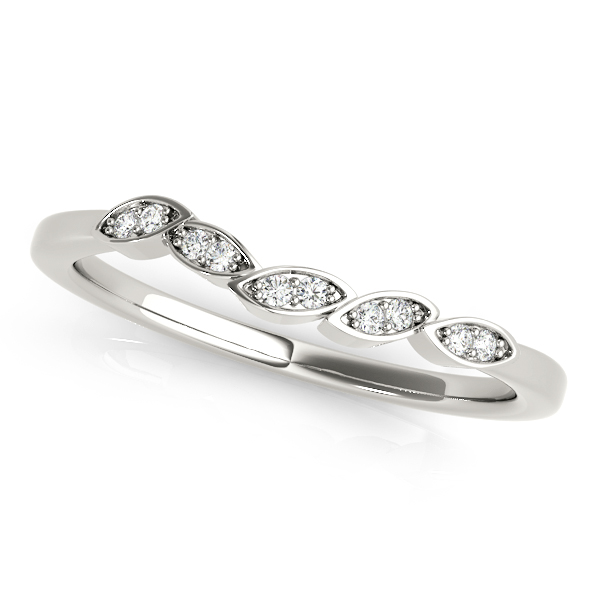 Asera Lab Grown Diamond White Gold Shared Prong Set Shaped Women's Wedding Ring