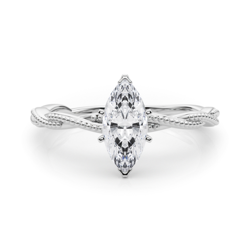 Arista Natural 6 Prong  Solitaire Diamond Ring