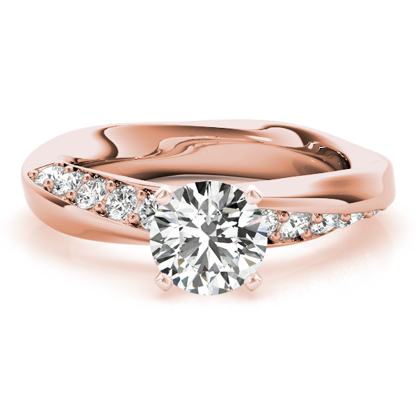 0.2 Ct Lab-Created Diamond Round Cut Ailasa  Side Stone Engagement Rings in Silver 925