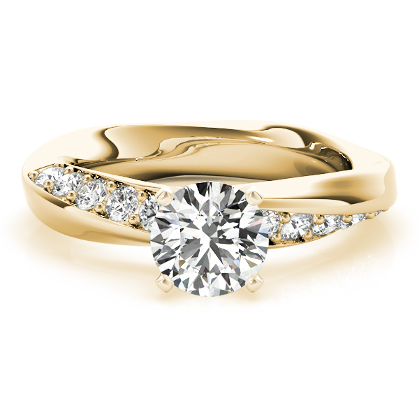 0.2 Ct Lab-Created Diamond Round Cut Ailasa  Side Stone Engagement Rings in Silver 925