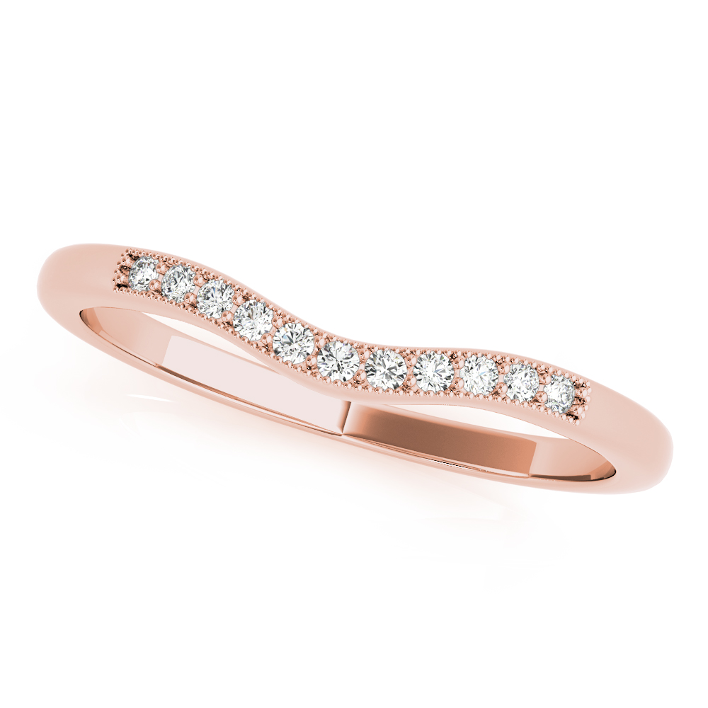 SunshineDiamonds Women's Wedding Wedding Rings in 9K Rose Gold and 0.10 Carat Lab Grown Diamond